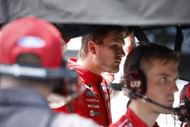 Todd Gilliland and the Front Row Motorsports crew at the Brickyard. Source: Getty